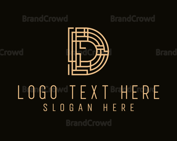 Geometric Letter D Firm Logo