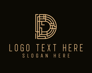 Stock Exchange - Geometric Letter D Firm logo design