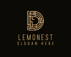 Business Ventures - Geometric Letter D Firm logo design