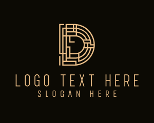 Geometric Letter D Firm Logo