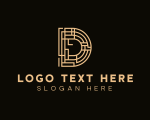 Advertising - Geometric Letter D Firm logo design