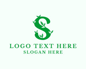 Eco - Plant Letter S logo design