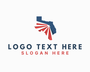 Idaho - Texas USA Map logo design