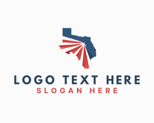 State - Texas USA Map logo design