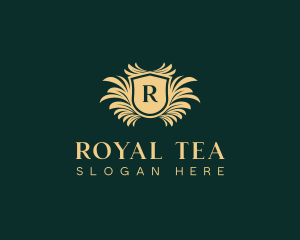 Royal Hotel Wreath Shield logo design