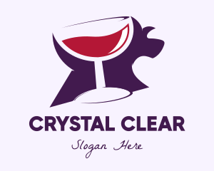 Glassware - Dog Cocktail Glass logo design