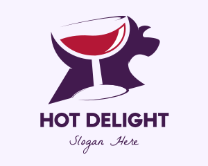 Dog Cocktail Glass logo design