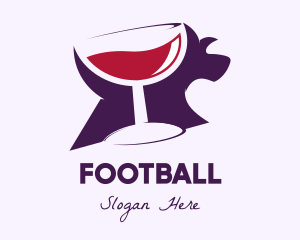 Violet - Dog Cocktail Glass logo design