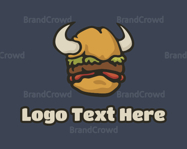 Viking Burger Horns Logo
