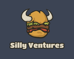 Viking Burger Horns logo design