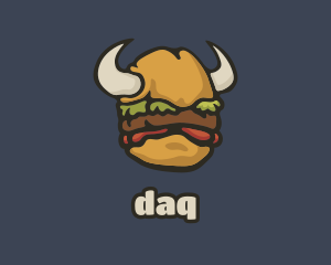 Beef - Viking Burger Horns logo design
