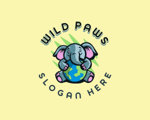 Earth Elephant Nature logo design