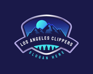 Mountain Climbing - Mountain Hiking Adventure logo design