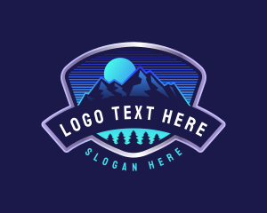 Mountain Hiking Adventure Logo