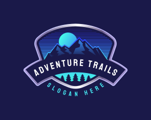 Mountain Hiking Adventure logo design