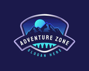 Mountain Hiking Adventure logo design