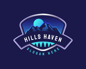 Mountain Hiking Adventure logo design