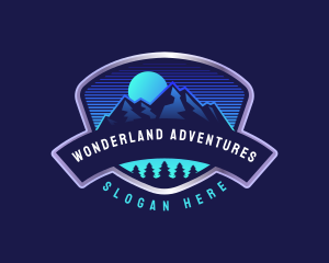 Mountain Hiking Adventure logo design