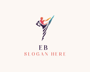 Gymnast Dancing Performer Logo