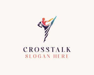 Gymnast Dancing Performer Logo