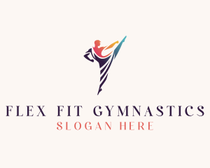 Gymnastics - Gymnast Dancing Performer logo design