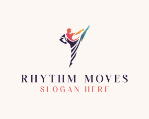 Dancing - Gymnast Dancing Performer logo design