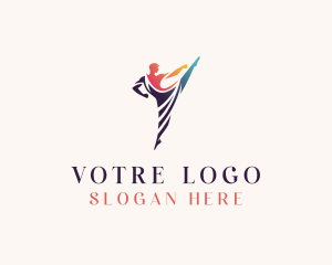 Aerobic - Gymnast Dancing Performer logo design