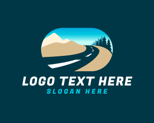 Road - Road Mountain Destination logo design