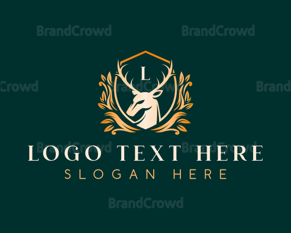 Elegant Floral Deer Logo