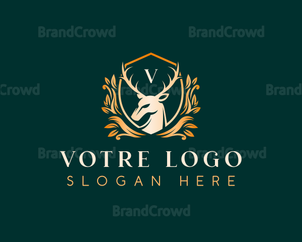 Elegant Floral Deer Logo