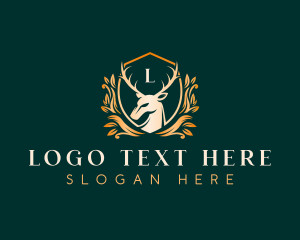 Floral - Elegant Floral Deer logo design