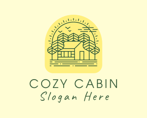 Cabin - Forest Cabin House logo design