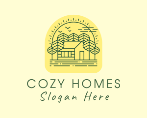 Housing - Forest Cabin House logo design