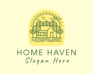 Housing - Forest Cabin House logo design