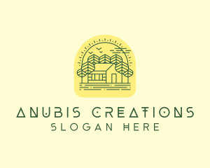 Forest Cabin House logo design