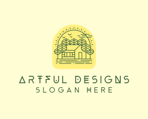 Forest Cabin House logo design