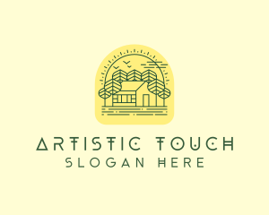 Forest Cabin House logo design