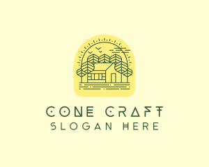 Forest Cabin House logo design