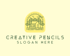 Forest Cabin House logo design