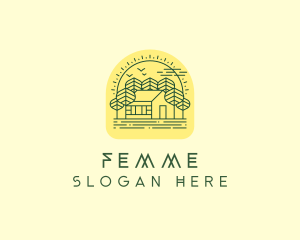 Forest Cabin House logo design