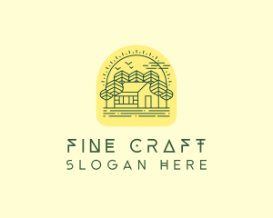 Forest Cabin House logo design