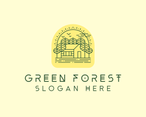 Forest Cabin House logo design