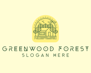 Forest Cabin House logo design