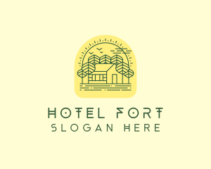 Forest Cabin House logo design