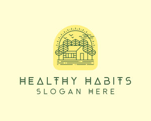 Forest Cabin House logo design