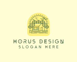 Forest Cabin House logo design