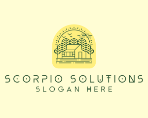 Forest Cabin House logo design