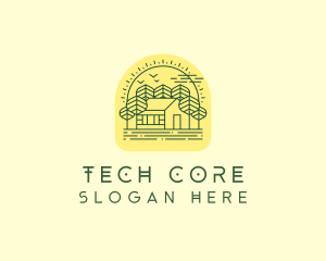 Forest Cabin House logo design