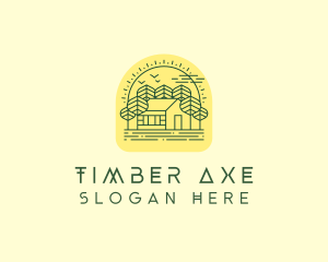 Forest Cabin House logo design