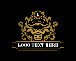 Saloon - Bull Rodeo Bullfighting logo design